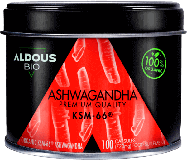 Extracto de Raíz de Ashwagandha KSM-66 ® Ecológico Aldous Bio | 100 Cápsulas