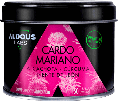 Cardo Mariano con Alcachofa, Cúrcuma, Diente de León y Desmodium Aldous Labs | 150 Cápsulas