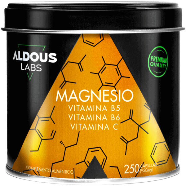 Magnesio con Vitamina C, B5 y B6 Aldous Labs | 200 Cápsulas