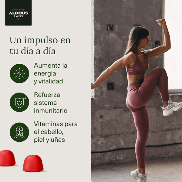 Multivitaminas en gominolas Aldous | 120 gummies sabor natural a mora