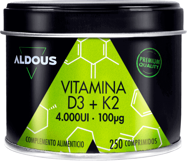 Vitamina D3 + K2  Aldous | 250 comprimidos