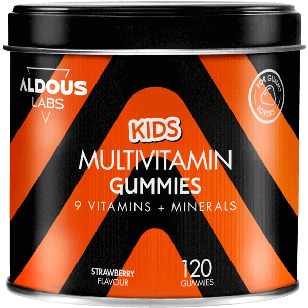 Multivitaminas para niños en gominolas Aldous  | 120 gummies sabor natural a fresa